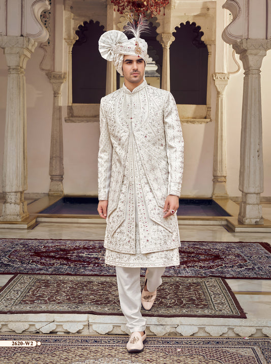 Cream Colour Sherwani(ME-MSRW_2620)