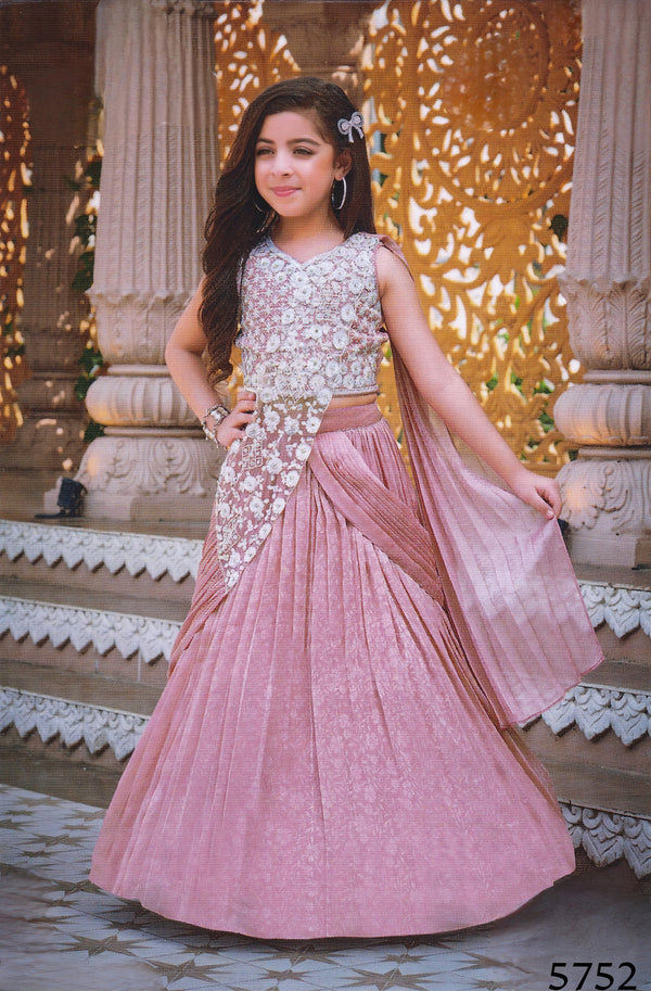 Peach Colour Ghaghra Choli(GE-GGHC_5752)