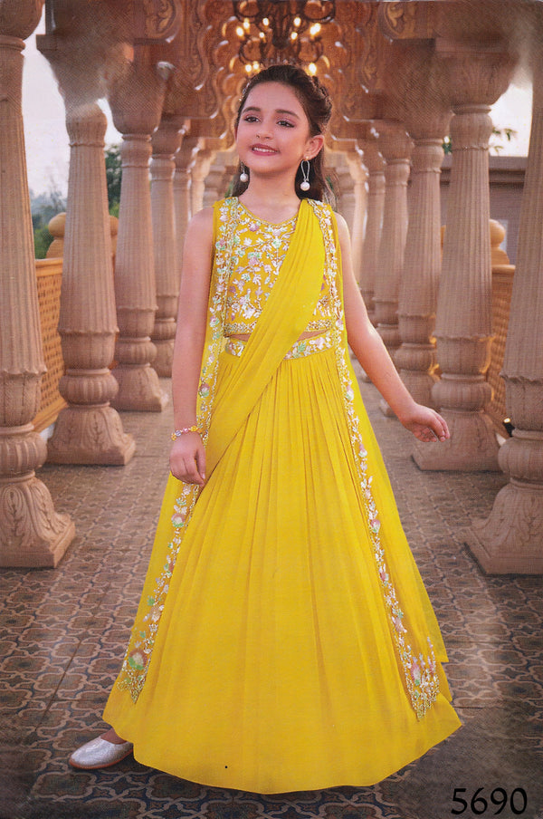 Yellow Colour Ghaghra Choli(GE-GGHC_5690)