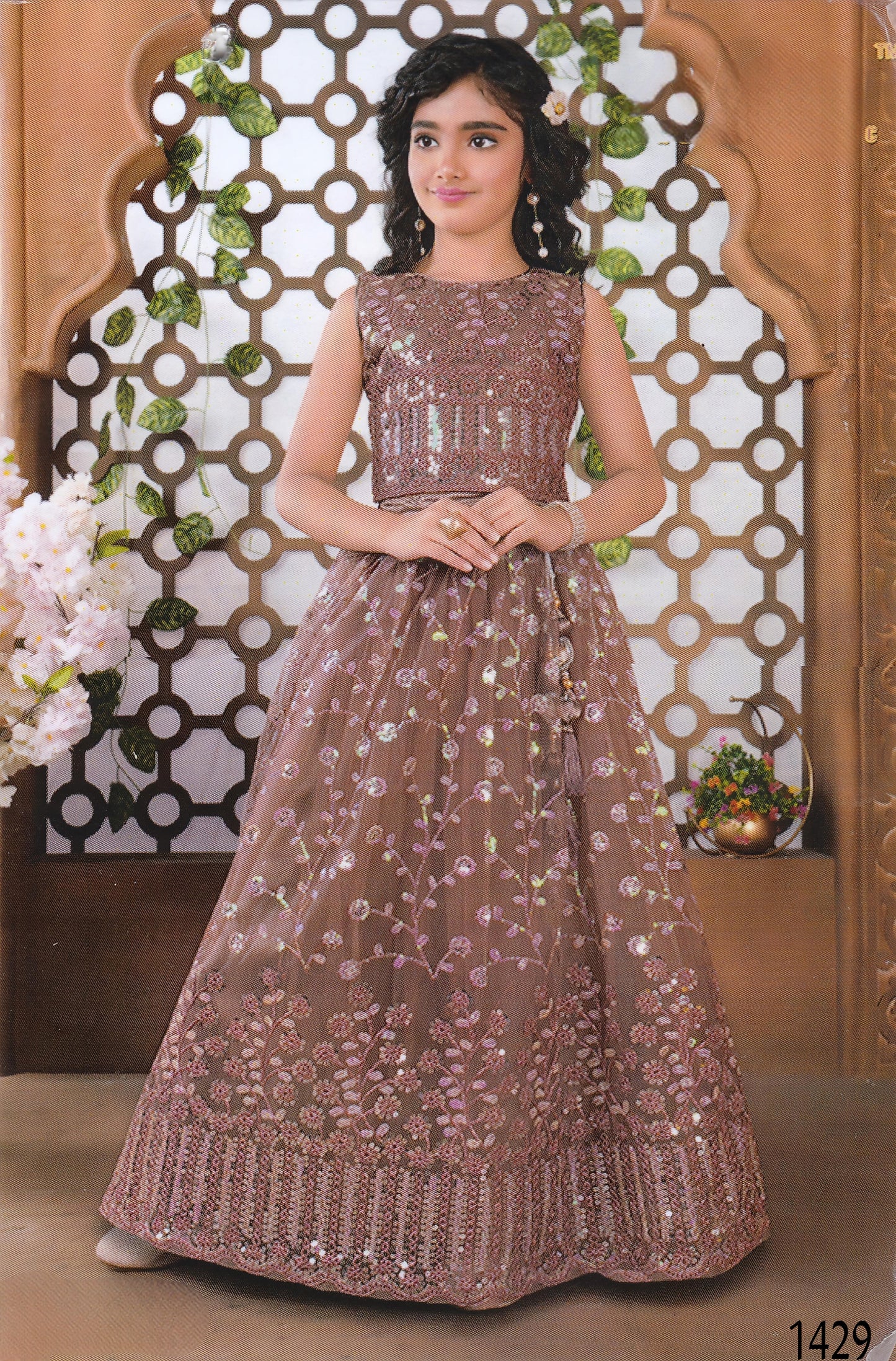 Rust Colour Ghaghra Choli(GE-GGHC_1429)