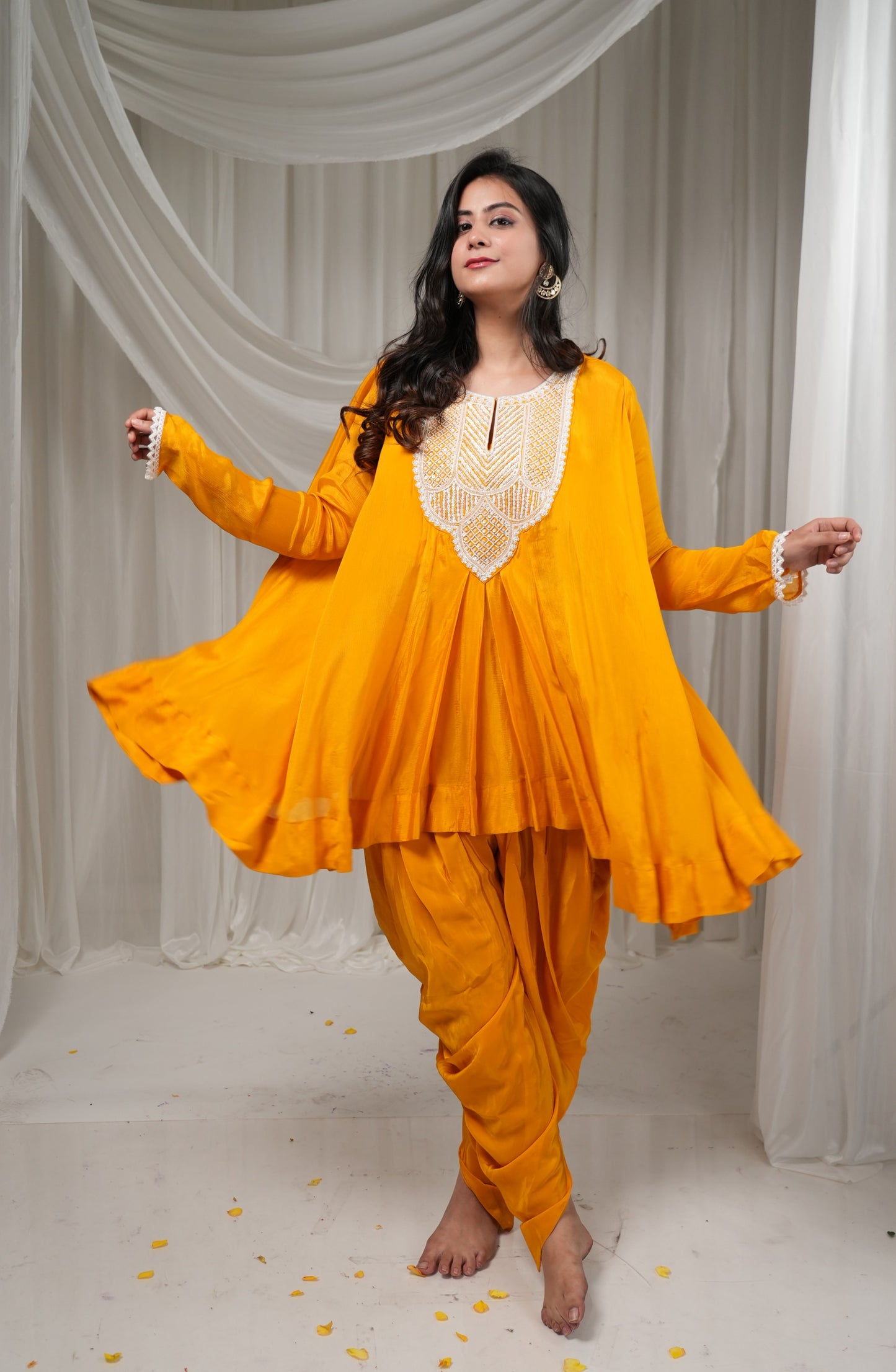 Yellow Colour Dhoti Set(LE-WPZS_3226)