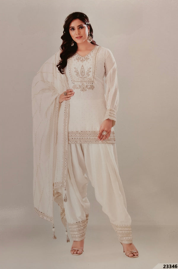 Cream Colour Salwar Suit(LE-WPZS_23346)