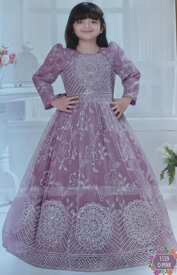 Onion Pink Colour Gown(GE-GGWN_1129)