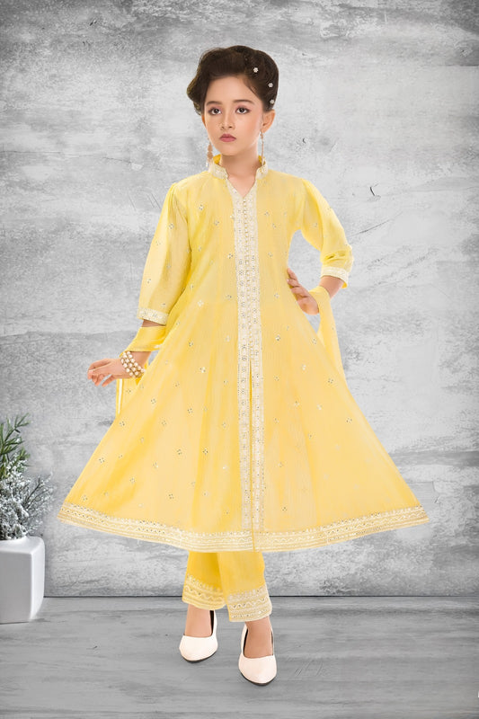 Lemon Colour Kurti Set(GC-GKUS_7541)