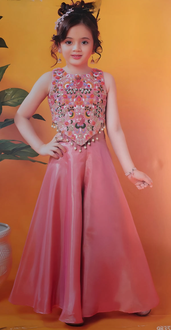 Pink Colour Plazo Set(GE-GPZS_9835)
