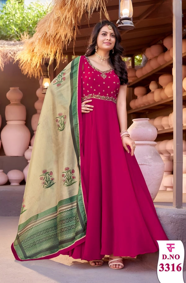 Rani Colour Anarkali(LE-WANK_3316)