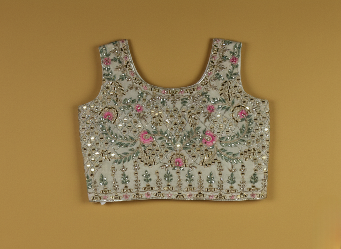 Cream Colour Ghaghra Choli(GE-GGHC_3221) – Carron Clothing