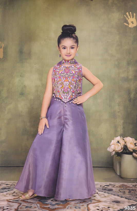 Lavender Colour Plazo Set(GE-GPZS_9835)