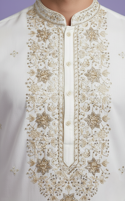 Cream Colour Kurta with Bottom(ME-MKUS_SSK 36)