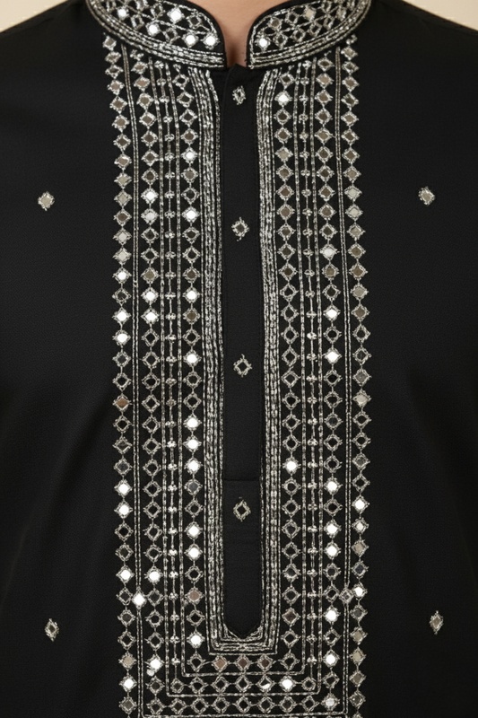 Black Colour Kurta with Bottom(ME-MKUS_W 10)