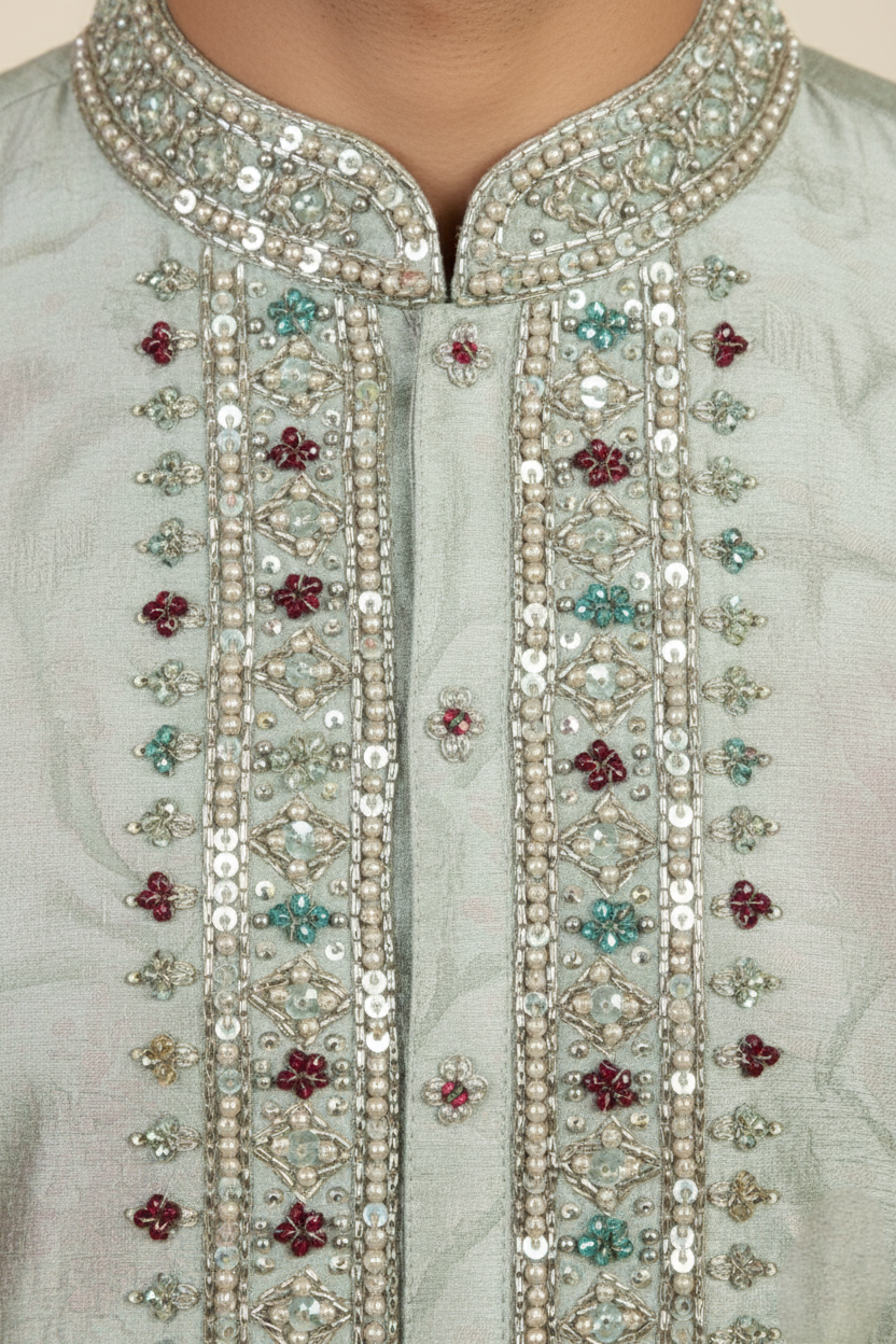 Green Colour Kurta with Bottom(ME-MKUS_W 16)