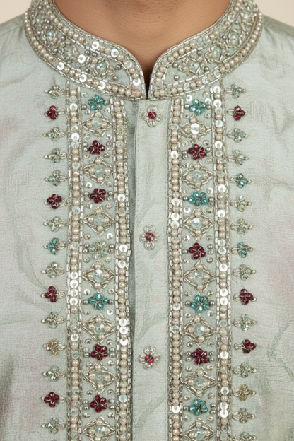 Green Colour Kurta with Bottom(ME-MKUS_W 16)