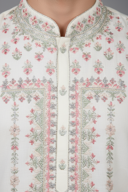 Cream Colour Kurta with Bottom(ME-MKUS_W  5)