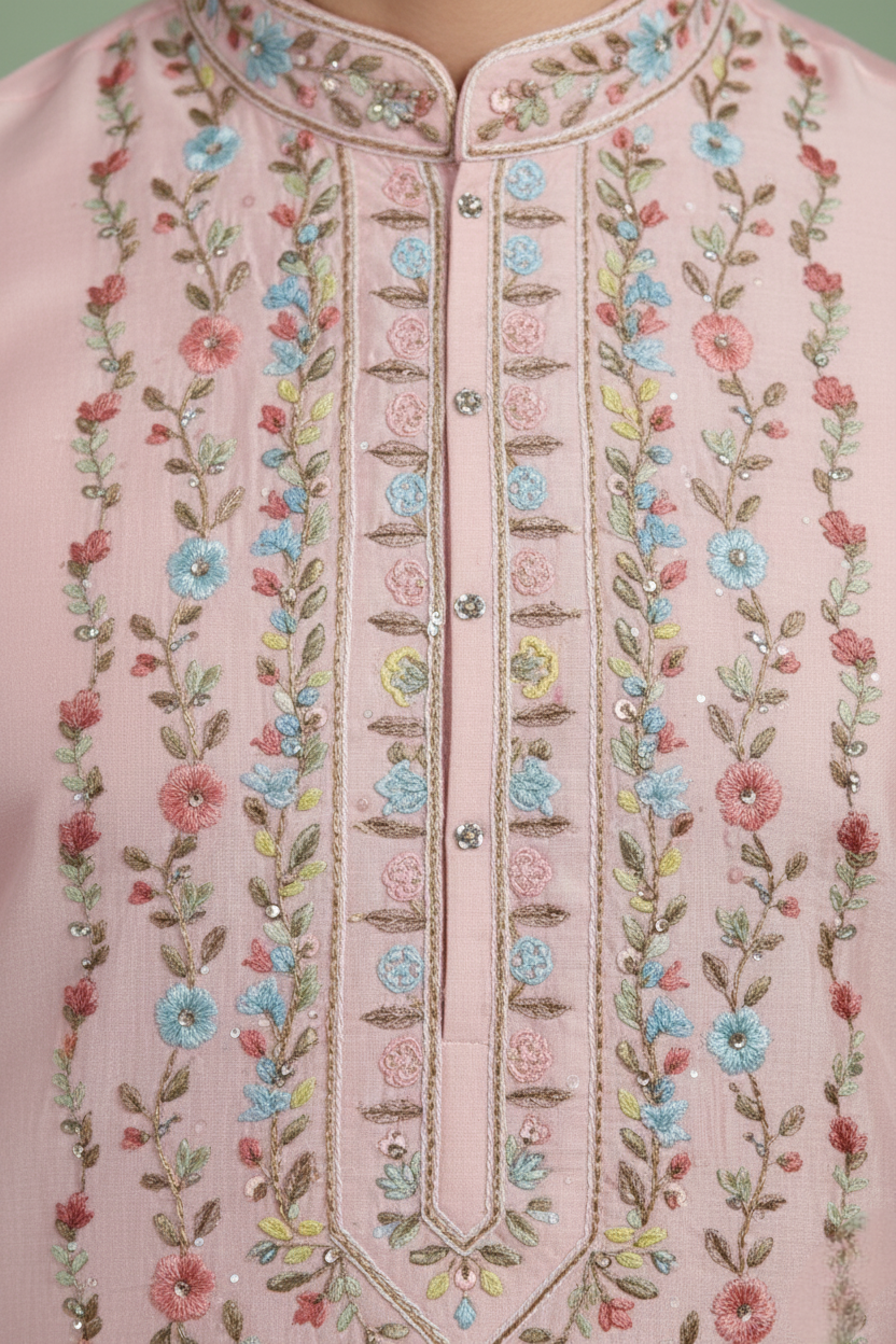 Peach Colour Kurta with Bottom(ME-MKUS_SK 30)