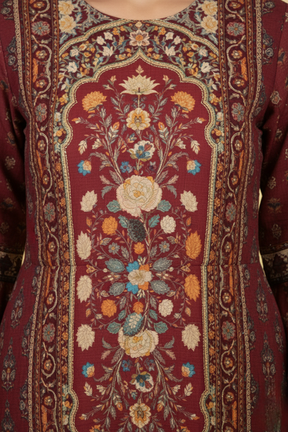 Maroon Colour Kurti(LC-WKIC_10438)