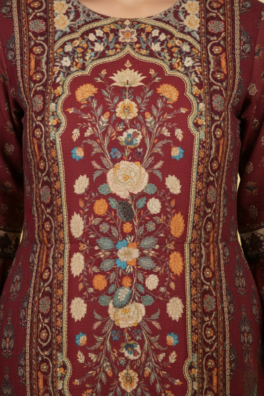 Maroon Colour Kurti(LC-WKIC_10438)