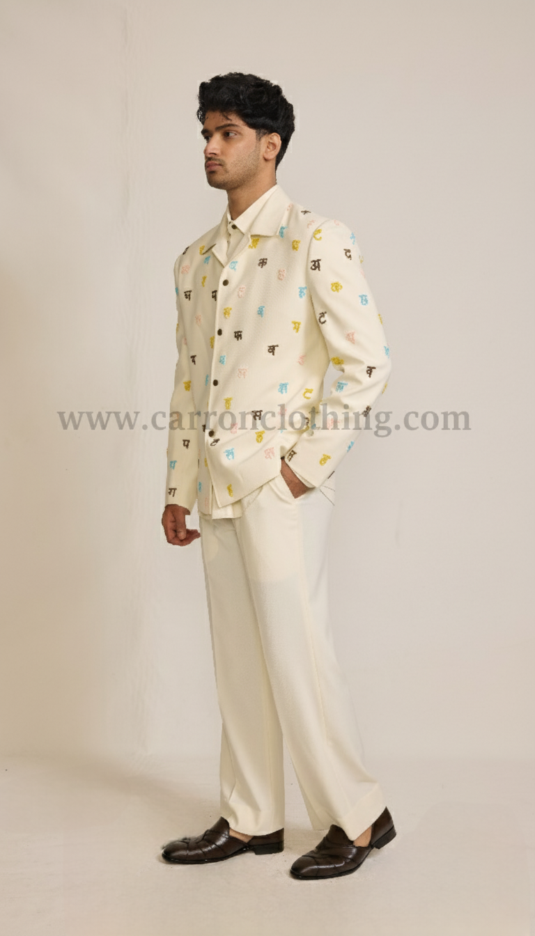 Cream Colour Bomber Jacket(ME-MINW_DESI BOY)