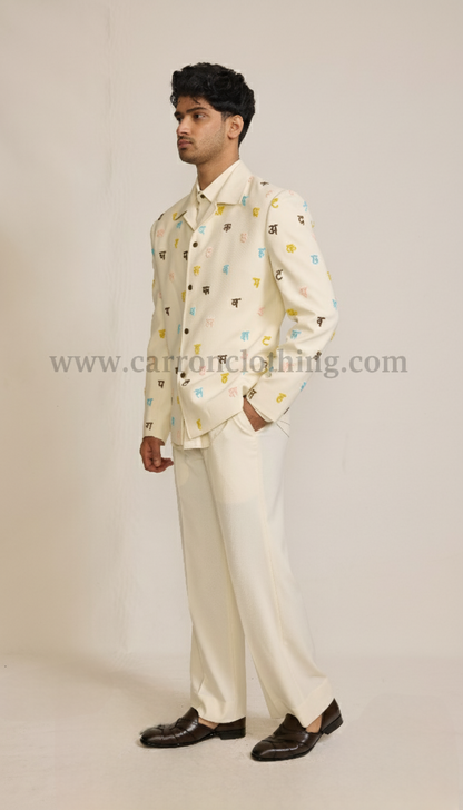 Cream Colour Bomber Jacket(ME-MINW_DESI BOY)