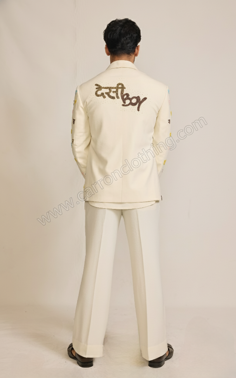 Cream Colour Bomber Jacket(ME-MINW_DESI BOY)