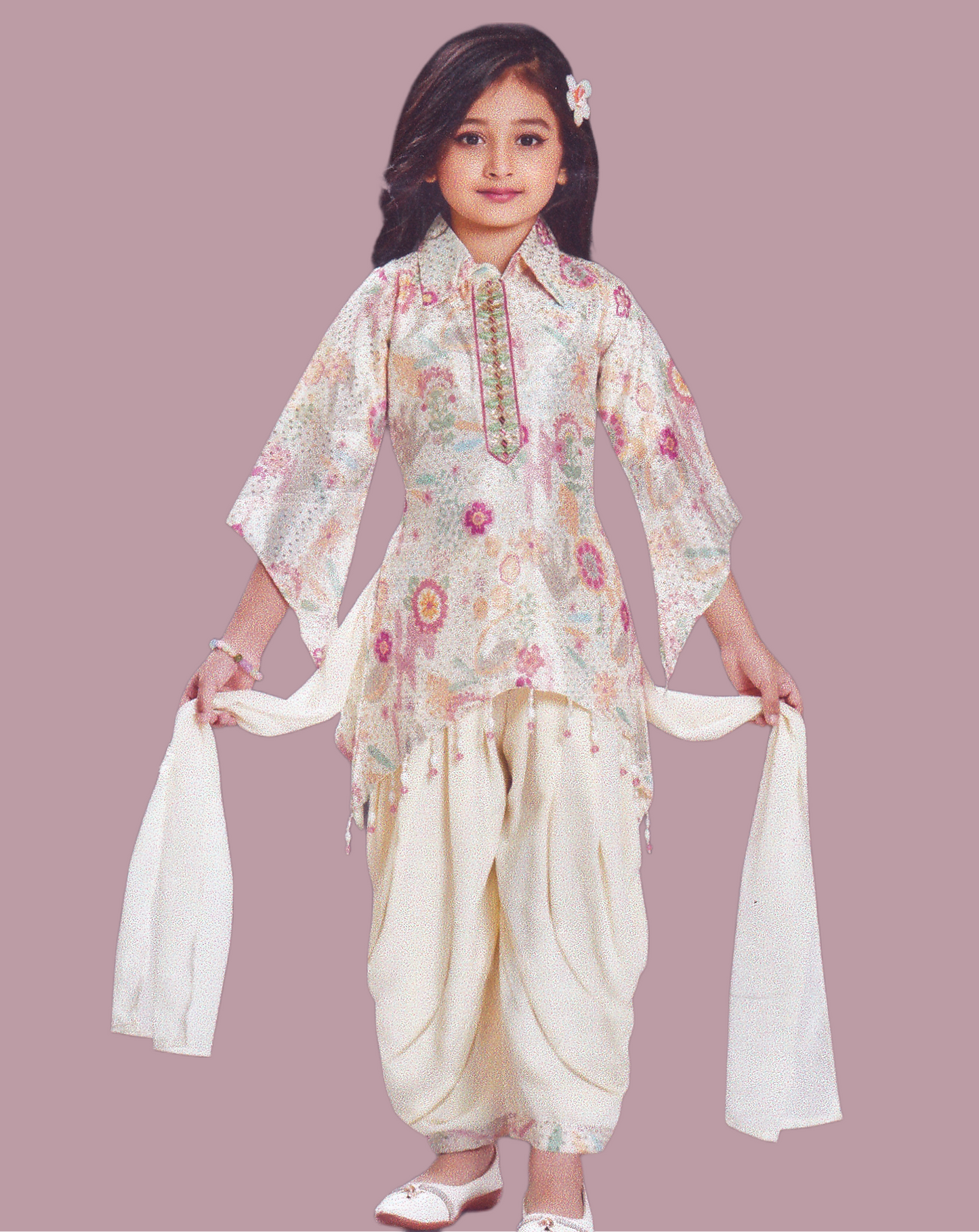 Cream Colour Chudidar(GE-GCHU_6253)
