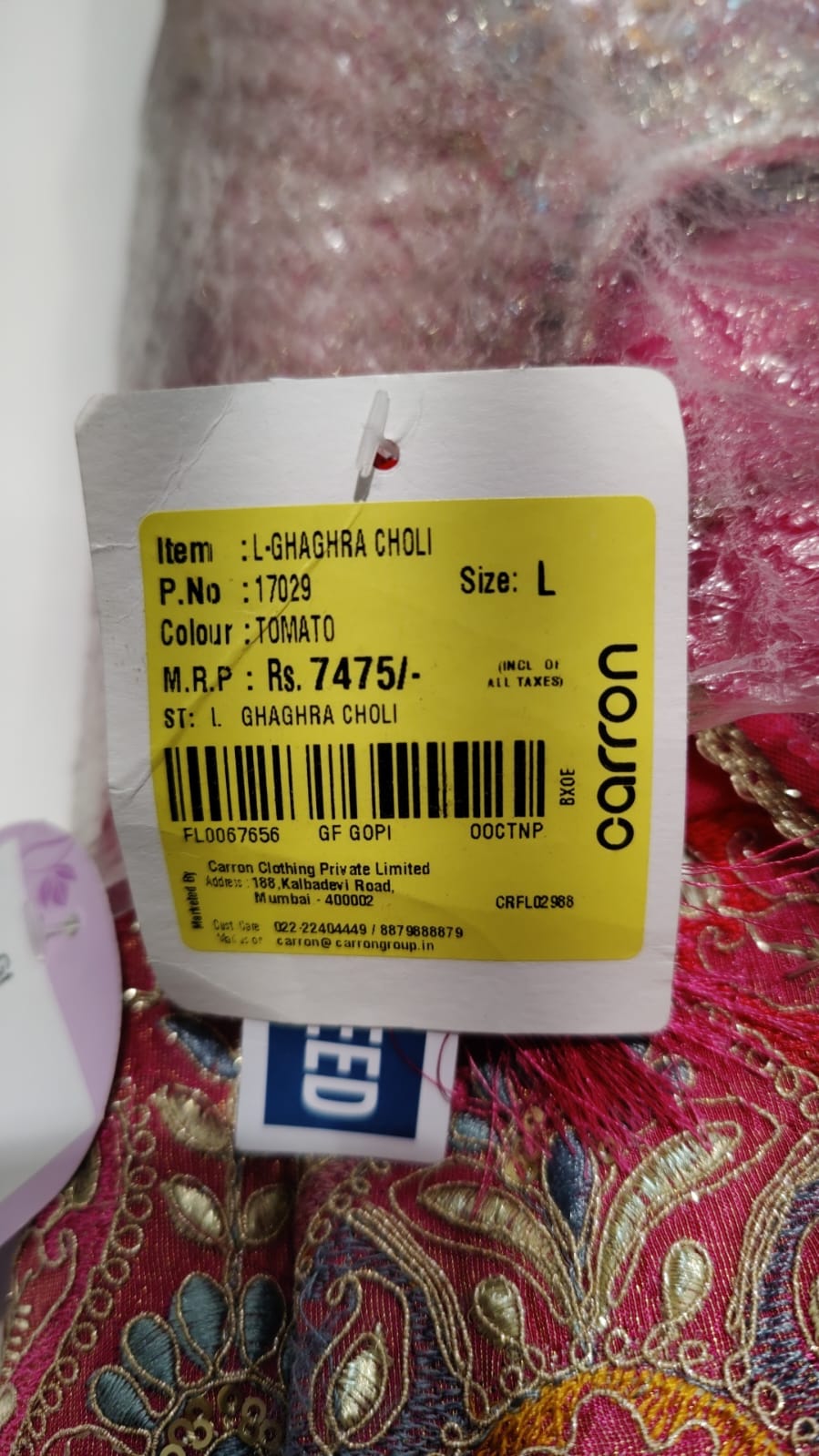 $NDUS$ Tomato Colour Ghaghra Choli(LE-WGHC_17029)