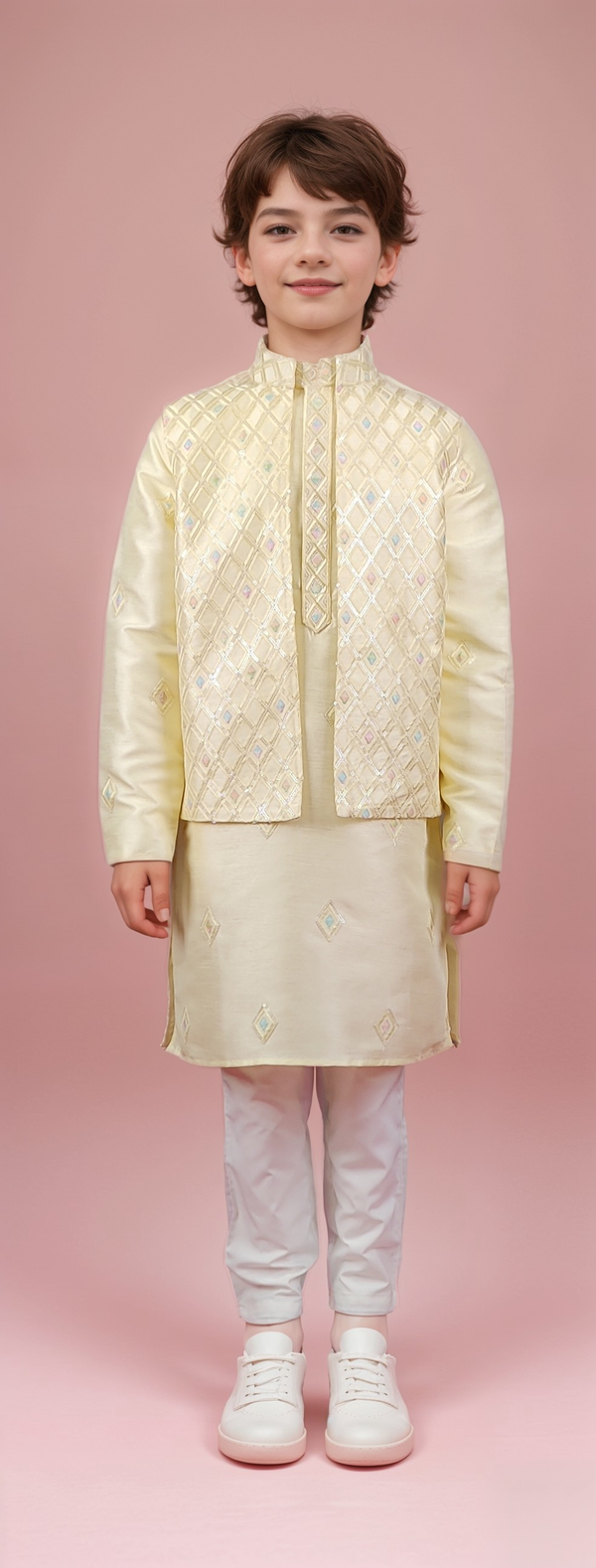 Yellow Colour Jacket Kurta Set(BE-BWCS_7026)