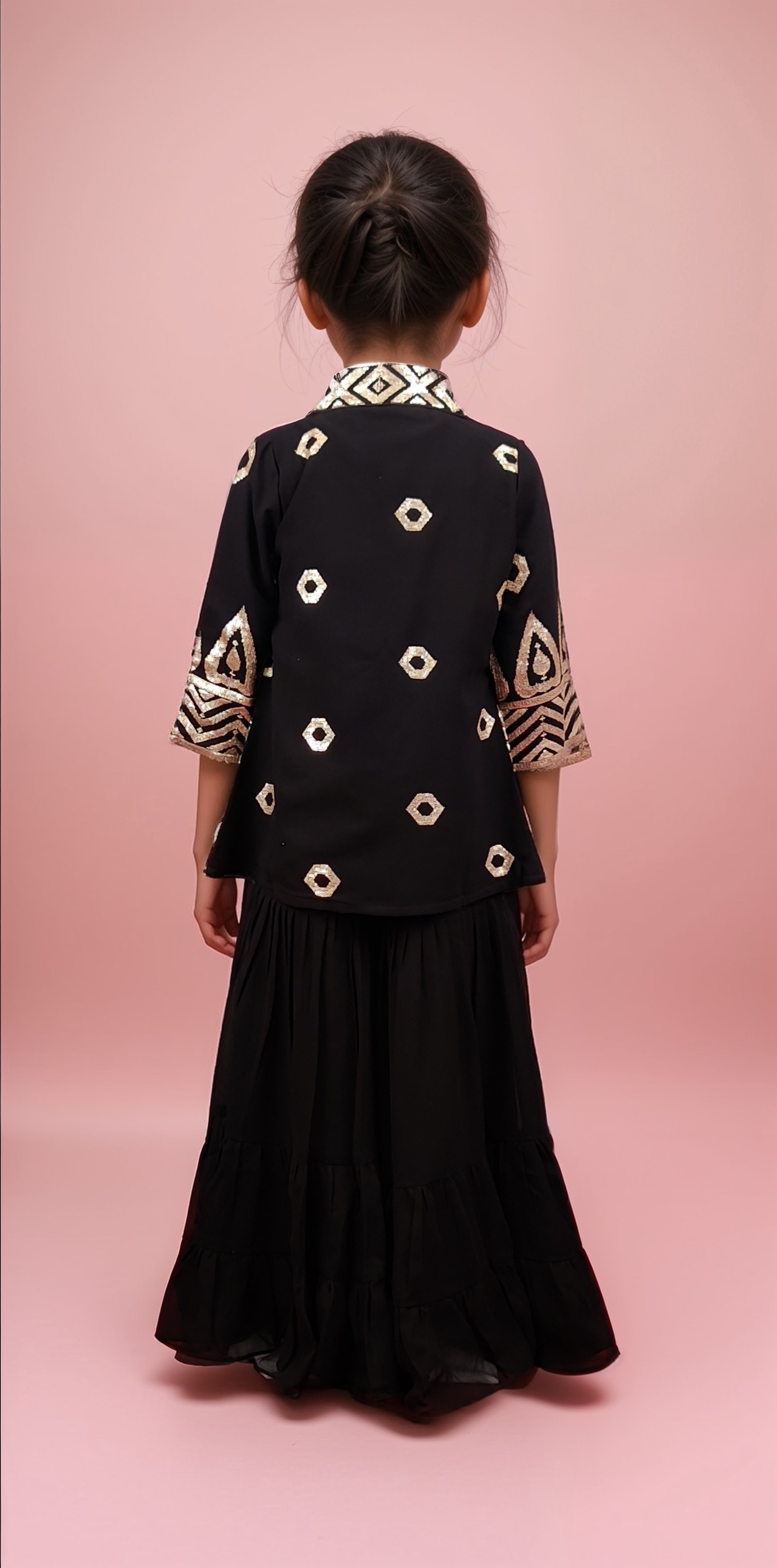 Black Colour Gharara Set(GE-GGHS_3206) โ Carron Clothing