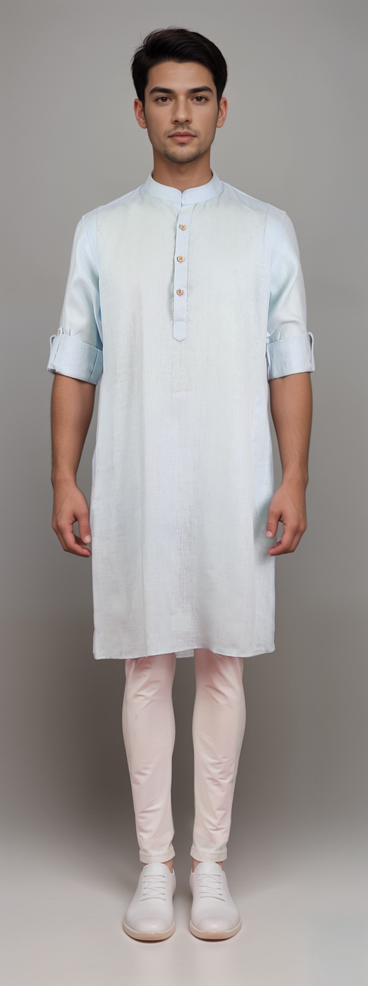 Sky Blue Colour Kurta With Bottom(ME-MKUS_GURU 36)