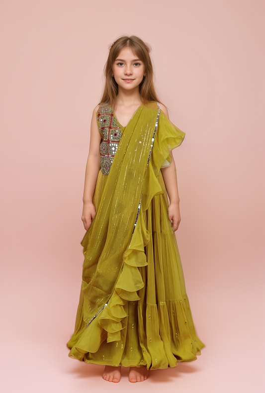 Mustard Colour Ghaghra Choli(GE-GGHC_2024)